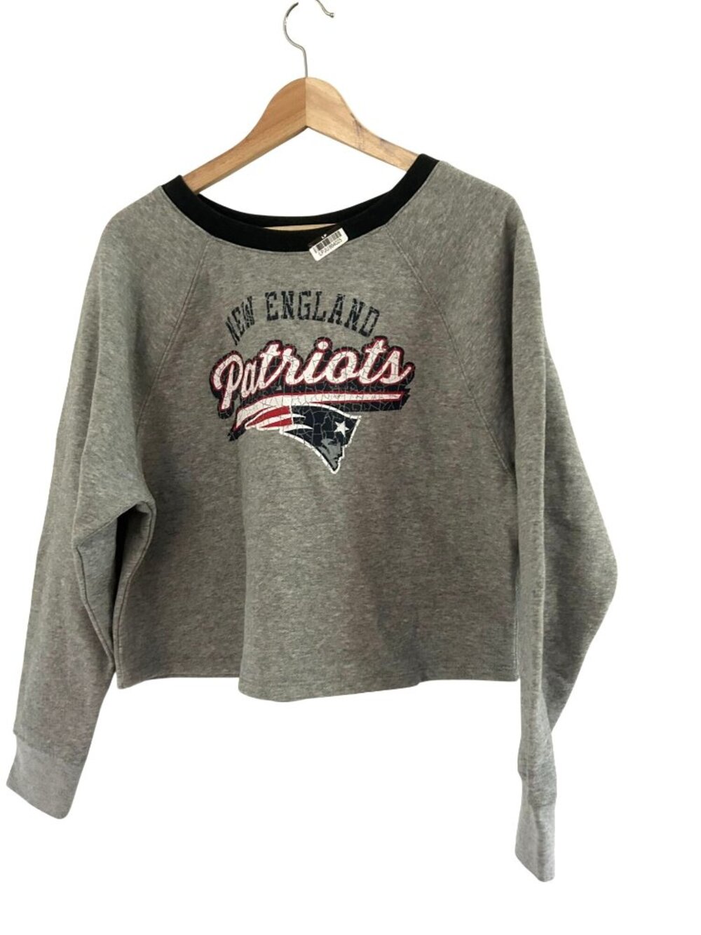 NWOT NFL New England Patriots Football Gray Sweatshirt Girls L 10/12 Brand New